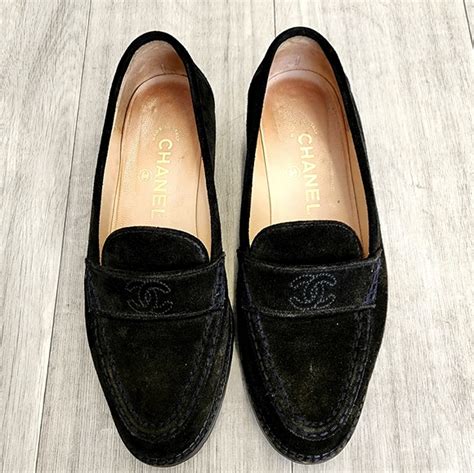 chanel loafers platform|Chanel suede loafers.